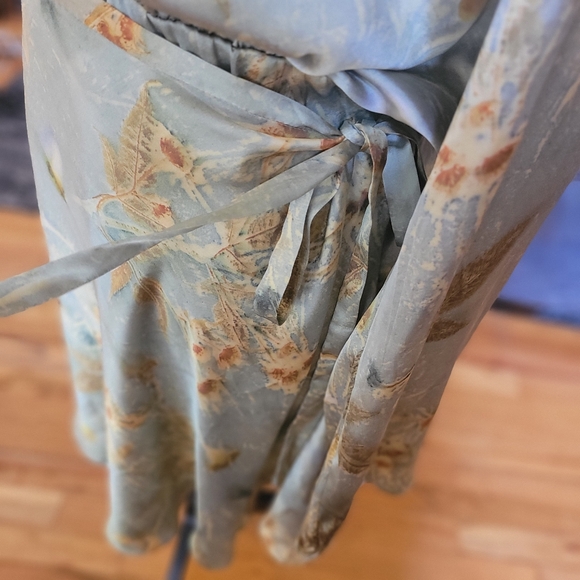 Zara Printed Elegant Floral Wrap With Bell Sleeves Dress Size XXL - Picture 12 of 16